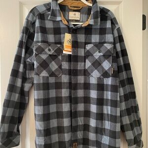 Legendary Whitetails Grey and Black Plaid Shirt